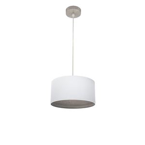 Lámpara colgante 1xE27 en niquel y blanco con acabado en gris, medidas 30x30 cm, ideal para iluminar espacios y decorar - Product Image 1