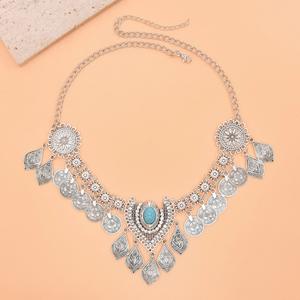 सोयी विंटेज मिश्र धातु टासेल नेकलेस हेडवियर जिप्सी महिला सामान महिला सिक्का माथे श्रृंखला बाल - Product Image 6