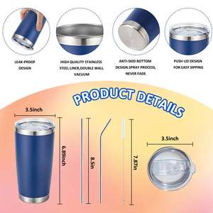 Best Selling <b>Double</b> <b>Wall</b> Vacuum Insulation Stainless Steel Water Bottle Tumbler With Straw for Outdoor and Gym Use - Product Image 3