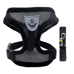 Harness Anjing dan Kucing Tipe Rompi dengan Tali Tarik Luar Ruangan, Tali Dada dan Punggung, Bahan Jala Bernapas - Product Image 6