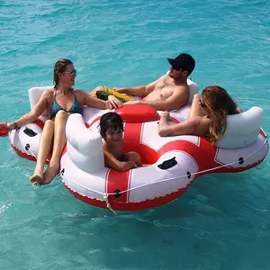 Source manufacturers spot drifting ring thickened swimming ring pvc three-person floating ring life buoy inflatable floating row