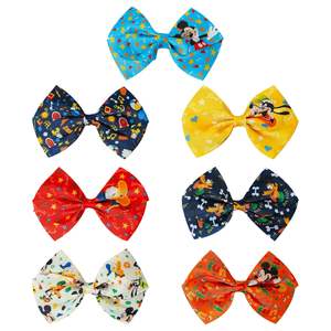 Barrettes à cheveux Disney Mickey Alligator pour enfants, lot de 7, antidérapantes, 4 pouces, nœuds pour cheveux, licence originale H.E.R. Accessoires Minnie Mouse - Product Image 3
