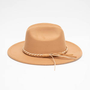 Chapeau Fedora en feutre à large bord de luxe 2025 avec pompon pour femmes et hommes – Chapeaux Jazz classiques en gros pour toutes les saisons - Product Image 3