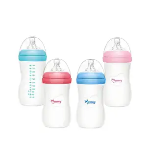 Custom Baby Glass Bottle in Stock 4oz 8oz Wide Neck Newborns Glass Feeding Bottles 2023 Hot Selling Glass Baby Bottle