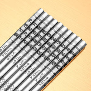 ตะเกียบสแตนเลส 316 ขนาด 6.5 มม. ทรงสี่เหลี่ยม กันลื่น ทนความร้อน สำหรับใช้ในบ้านและร้านอาหาร - Product Image 2