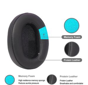 Coussinets d'oreille WH-XB900N de remplacement coussinets d'oreille en cuir protéiné et coussinets en mousse à mémoire de forme coussinets d'oreille pour Compatible avec <span class=keywords><strong>Sony</strong></span> WH-XB900N WH XB <span class=keywords><strong>900</strong></span> - Product Image 5