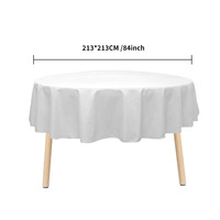 Nappe ronde en plastique unie pour cuisine, mariage, salle à manger, fête - Vente en gros
