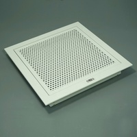 Diffuseur à plaques perforées Noyau amovible Cadre en aluminium Diffuseur carré à plaques pour ventilation ouvrable avec loquet à ressort (RG-PD)
