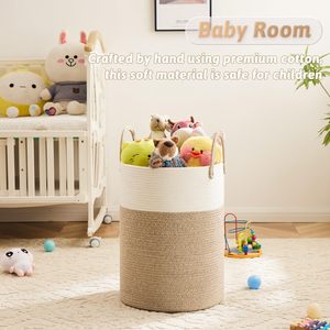 Cesto de Ropa Sucia Personalizado, Cesto de Ropa de Cuerda de Algodón Tejido de 60L para Decoración y Almacenamiento de Ropa Sucia y Juguetes - Product Image 4