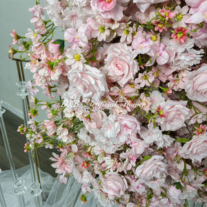 <b>Outdoor</b> Events Party flower background nuetral Artificial Silk Flower <b>Table</b> Runner wedding backdrop decoration - Product Image 5