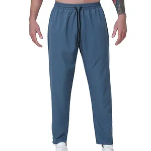 Customized Premium Sweatpants Elastic Ankles Polyester Spandex Plus Size Trousers Solid Gym Track Running Sports Pant For Men