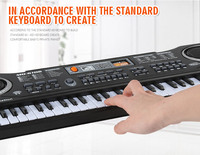 Wholesale 61-key Multifunctional Rechargeable Plastic ABS Piano Keyboard Educational Toy for Kids with Microphone
