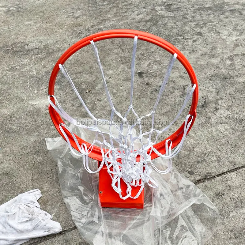 Op Maat Gemaakte Hoge Kwaliteit 12 Lusvormig Basketbalnet Voor Winkel, Basketbalnet Buiten, Basketbalnet Fabriek In China Helemaal Wit