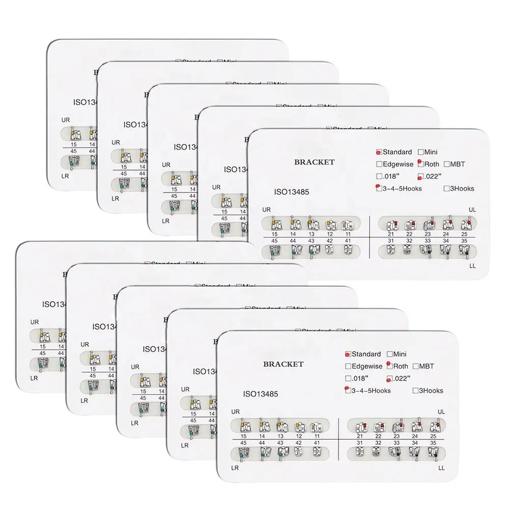 Factory Price AZDENT Metal Bondable Orthodontic Roth 022 Dental Bracket