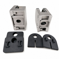 Clip de fixation en acier inoxydable pour panneaux de verre 40x50x24mm, pour verre de 8-10mm, résistant à la rouille, installation DIY, pour balustrades de véranda et de terrasse