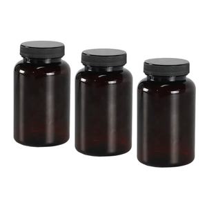 200ml Vide Brun PET Capsule Bouteille Supplément Emballage Pilule Conteneurs Tablette Bouteilles Bouchon À Vis - Product Image 1