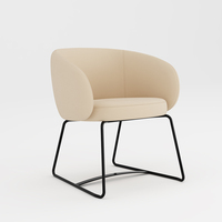 Vente directe d'usine confortable hôtel salon salon rembourré chaises de salle à manger fauteuil tissu Accent chaise longue