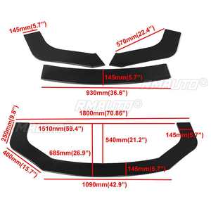 Diffusore Spoiler universale paraurti anteriore Splitter per auto per Subaru WRX <span class=keywords><strong>STI</strong></span> per Ford For <span class=keywords><strong>Focus</strong></span> For Fiesta For VW Golf MK5 6 7 - Product Image 6