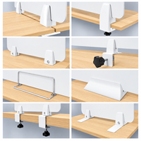 Support de fixation réglable en alliage d'aluminium pour cloison de bureau double face, séparateur d'écran pour hôtel, maison, bureau, panneau de bureau