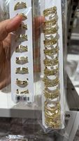 XUPING Großhandel 14K Goldfarben Plattierter Vintage Blumen-Gravur Ring, Klassischer Strukturierter Bandring für Tägliches Tragen Schmuck