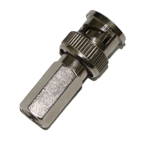 Connecteur coaxial hexagonal BNC mâle RG6/RG59 à souder entièrement métallique pour câblage de caméra AHD CVI TVI CVBS