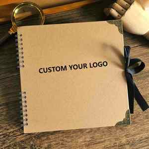 DIY Handmade Customizable <b>Journal</b> 80 Sheets Spiral Binding Scrapbooking Leather Cover 8x8 Inch Hardcover Digital Notebook - Product Image 2
