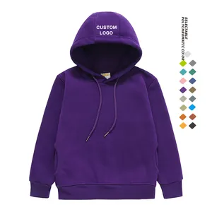 Sweat à capuche pour enfants personnalisé en gros pour l'hiver, sweat à capuche en laine Sherpa unie pour garçons