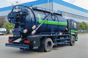 Nouveau camion de nettoyage et d'aspiration des eaux usées Dongfeng 4x2 manuel diesel haute pression, camion-citerne à vide pour le nettoyage des déchets liquides - Product Image 6