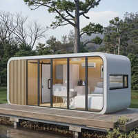 Maison préfabriquée confortable et chaleureuse pour une personne, intérieur personnalisé, pod de vie extérieur portable, cabane Apple