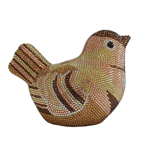 Women <b>Cute</b> Bird Rhinestones Evening Bag Glitter Crystal Clutch <b>Purse</b> Detachable Chain Handbag for Vacation Christmas - Product Image 5