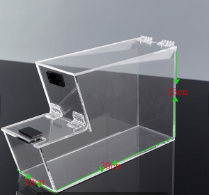 Caja de dulces abatible apilable de doble <span class=keywords><strong>apertura</strong></span> acrílica transparente personalizada, tarro de almacenamiento magnético para supermercados y tiendas minoristas - Product Image 5