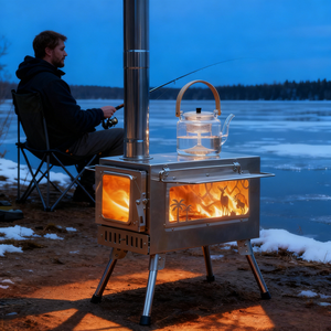 Foyer portable rond en acier inoxydable, foyer extérieur sans fumée pour table de patio - Product Image 4