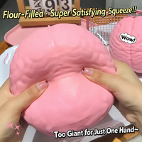 Balle anti-stress créative d'Halloween en forme de cerveau, jouet sensoriel souple pour soulager le stress, cadeau de fête, boîte mystère, fidget de bureau
