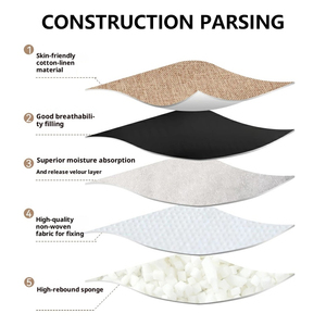 Cuscino Triangolare Grande <span class=keywords><strong>per</strong></span> Esterni Trapuntato con Motivo Solido, Rivestimento Rimovibile Lavabile 100% Poliestere, Schienale Incluso - Product Image 2