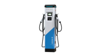 Station de recharge pour véhicules électriques Blueksy, montage au sol, 44 kW, deux stations de recharge pour véhicules électriques de type 2, 22 kW, avec système de paiement par carte de crédit POS