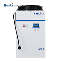 Refroidisseur d'eau industriel Hanli HL-6000 à haute performance et à faible consommation d'énergie, 7,6 kW, 19 kW, double circuit, pompe 220 V, certifié CE