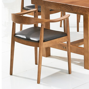 Poltrona Presidenziale Kennedy Stile Nordico Hiroshima con Schienale per Sala da Pranzo e Soggiorno, Poltrona in Legno Massello per Ristorante - Product Image 4