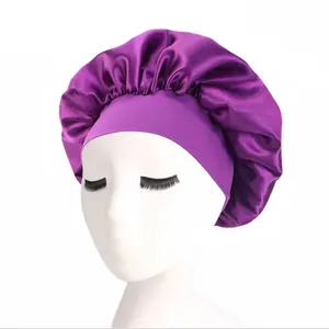 Frauen Damen benutzer definierte Nachtschlaf Soft Caps Haar Satin Motorhaube Hüte