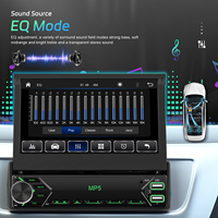 Autoradio Podofo 1 Din Radio para Coche 7" Reproductor MP5 con Pantalla Retráctil Manual Abatible Carplay Inalámbrico y Android Auto BT/Tipo C