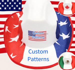 Sombrero de Vaquero de Fieltro de Lana con Bandera Americana para la Copa de Fútbol 2026, Personalizado con Logotipo, al por Mayor, Promocional, de Diseño, para Hombre y Mujer - Product Image 1