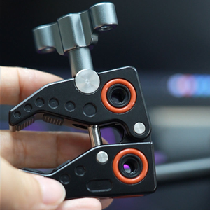 Pince crabe en alliage d'aluminium pour <span class=keywords><strong>vlog</strong></span>, avec pas de vis 1/4 et 3/8, griffe porte-accessoire, logo laser personnalisé, échantillon rapide pour DSLR, stabilisateur, trépied, support d'éclairage, Inst 360 - Product Image 6