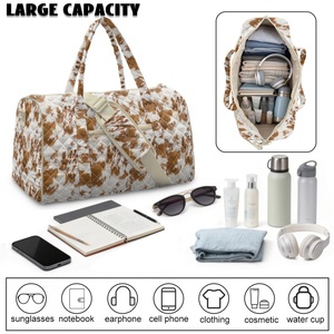 Bolsa de Viaje Personalizada/Al Por Mayor con Cierre, Tela de Poliéster, Diseño a Cuadros y Estilo Vaquero Occidental, para Almacenamiento y Viajes - Product Image 2
