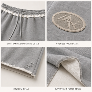 Pantaloncini sportivi da uomo personalizzati con cuciture inversa in vita, 3/4, 100% cotone, casual, pesanti, estivi, larghi, tipo capri, lunghi - Product Image 2