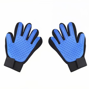 Gants de toilettage pour animaux de compagnie, bleus, en TPR, pour chats et chiens, outil de massage et d'élimination des poils - Product Image 2