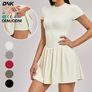 FLT9576 Vêtements de sport à séchage rapide pour femmes, tenue de golf et de gym, tenue de tennis une pièce avec short - Product Image 1
