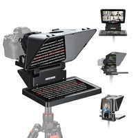Trépied pour téléprompteur NEEWER Basic X12B en alliage d'aluminium, tablette iPad 12 pouces, appareil photo reflex numérique, sans assemblage, contrôle à distance par application