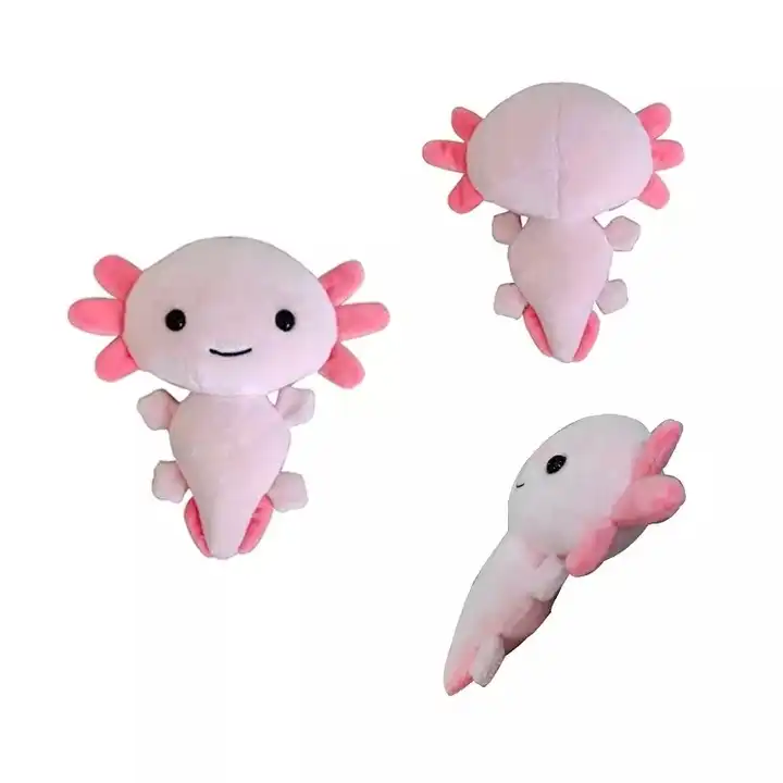 Kawaii Axolotl Plush Toy Animal Axolotl Plushies Figure Doll Cartoon Animal  Soft Pink Axolotl Stuffed Dolls for Kids Gifts