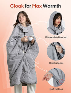 بطانية تدفئة 7.4 فولت قابلة للتخصيص للبيع بالجملة، إصدار جديد رائجة البيع يمكن ارتداؤها للتدفئة الخارجية في الشتاء - Product Image 3