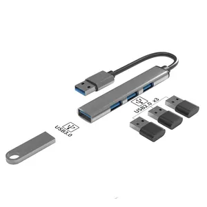 USB Hub 3.0 ile 4 port alüminyum USB Splitter USB Extender için Laptop PC MacBook iMac yüzey Pro ve daha