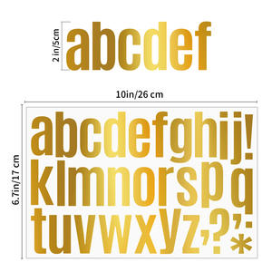 2Inch Number Alphabet Stickers Gold Self Adhesive Waterproof Sticker sheet for Board Letters Kit Mailbox - Product Image 4